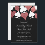 Destiny Las Vegas Bruiloft Nodig Roos Gouden Glitt Kaart<br><div class="desc">Roos gouden glitter op zwart is perfect voor een glitzy en romantische Vegas bruiloft,  alles wat je nodig hebt is liefde en een getuige of twee!</div>