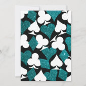 Destiny Las Vegas bruiloft nodigen Blauwgroen blau Kaart (Achterkant)