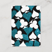 Destiny Las Vegas Bruiloft Online RSVP Blauwgroen  Informatiekaartje (Achterkant)