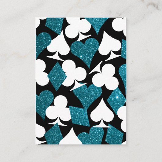 Destiny Las Vegas Bruiloft Online RSVP Blauwgroen  Informatiekaartje (Achterkant)