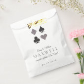 Destiny Las Vegas Bruiloft Zilveren Glitter Favor Bedankzakje (Gezegeld)