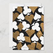 Destiny Las Vegas Casino Party Faux Gold Glitter Kaart (Achterkant)