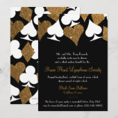 Destiny Las Vegas Casino Party Faux Gold Glitter Kaart (Voorkant / Achterkant)