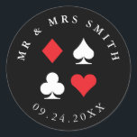 Destiny Las Vegas Casino thema aangepaste tekst Ronde Sticker<br><div class="desc">De perfecte aanvulling op uw Las Vegas bruiloft of casino themafeest,  deze ronde stickers kunnen volledig worden aangepast en zijn de perfecte finishing touch voor enveloppen,  uitnodigingen en gunsten! �2Birdstone 2014</div>