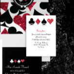 Destiny Las Vegas Huwelijksreceptie Extra info Informatiekaartje<br><div class="desc">Perfect voor een Las Vegas bruiloft,  deze zwarte en rode faux glitter ontvangstkaart past bij de rest van de suite en is volledig personaliseerbaar.</div>