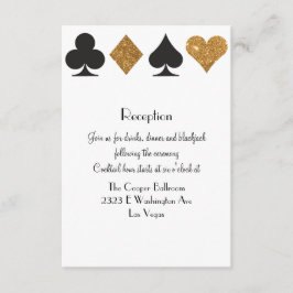 Destiny Las Vegas Receptie Faux Gold Glitter Informatiekaartje