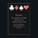 Destiny Las Vegas Reception Roos Gold Glitter Kaart<br><div class="desc">Ideaal voor een Las Vegas bruiloft. � 2 vogelsteen 2014</div>