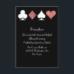 Destiny Las Vegas Reception Roos Gold Glitter Kaart<br><div class="desc">Ideaal voor een Las Vegas bruiloft. � 2 vogelsteen 2014</div>