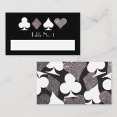 Destiny Las Vegas Silver Fill-in naam tafel Kaart Plaatskaartje (Voorkant / Achterkant)