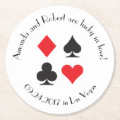 Destiny Las Vegas Trouwpapier Drink Onderzetter (Voorkant)