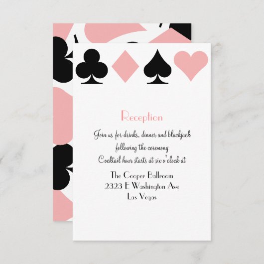 Destiny Las Vegas Wedding Reception Extra Info Informatiekaartje (Voorkant / Achterkant)