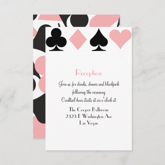 Destiny Las Vegas Wedding Reception Extra Info Informatiekaartje (Voorkant / Achterkant)