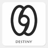 Destiny ( Nkrabea ) Adinkra Symbol Sticker (Voorkant)