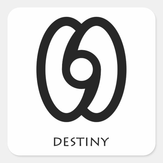 Destiny ( Nkrabea ) Adinkra Symbol Sticker (Voorkant)