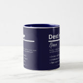 Destiny Personalized Girl Name Meaning Coffee Mug Tweekleurige Koffiemok (Center)