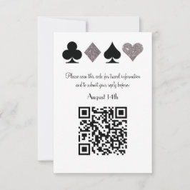 Destiny Silver Las Vegas Wedding QR Code Reply RSVP Kaartje