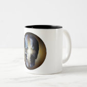 Destiny Skull Tweekleurige Koffiemok (Voorkant rechts)