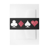 Destiny Vegas Bruiloft Faux Rode Glitter Bellyband Uitnodigingen Wikkel (Voorkant Voorbeeld)