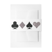 Destiny Vegas Bruiloft Faux Zilveren Glitter Uitnodigingen Wikkel (Voorkant Voorbeeld)