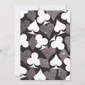 Destiny Vegas Bruiloft Nodig Faux Zilveren Glitter Kaart (Achterkant)