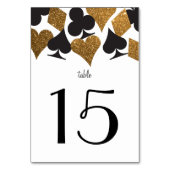 Destiny Vegas Bruiloft Receptie Gouden Tafel Kaart (Achterkant)