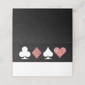 Destiny Vegas Glittered Roos Gold Blank Plaatskaartje (Buitenkant ongevouwen)