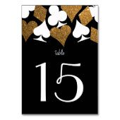 Destiny Vegas Goud Zwart Bruiloft Receptie Kaart (Voorkant)