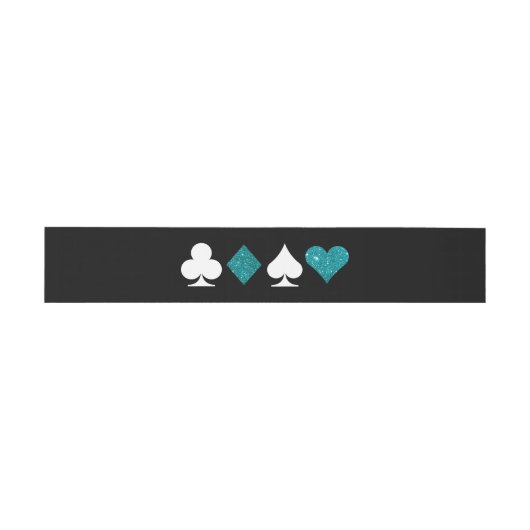 Destiny Vegas nodigt Blauwgroen glitter uit Uitnodigingen Wikkel (Vlak)