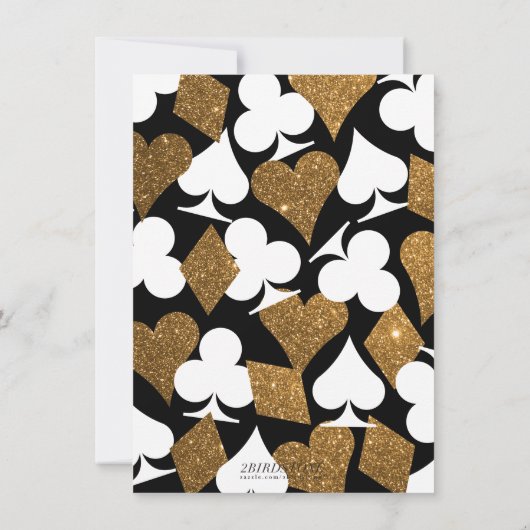 Destiny Vegas repetitie diner Faux Gold Glitter Kaart (Achterkant)
