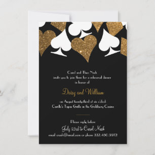 Destiny Vegas repetitie diner Faux Gold Glitter Kaart