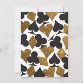 Destiny Vegas repetitie diner Faux Gold Glitter Kaart (Achterkant)