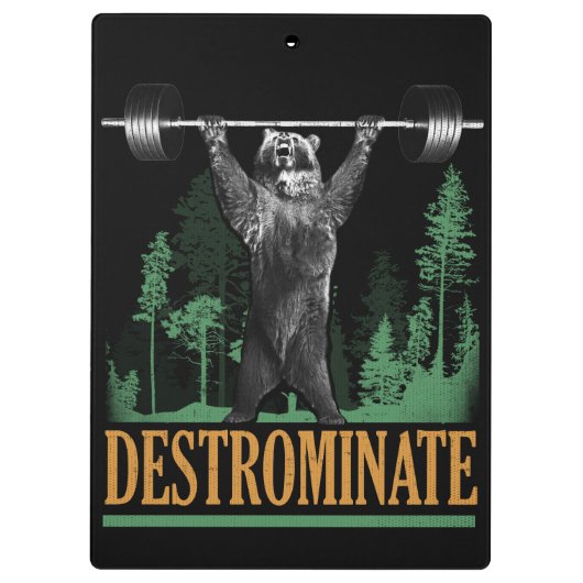 Destrominate - Beer - Funny Workout Inspirerend Klembord (Achterkant)