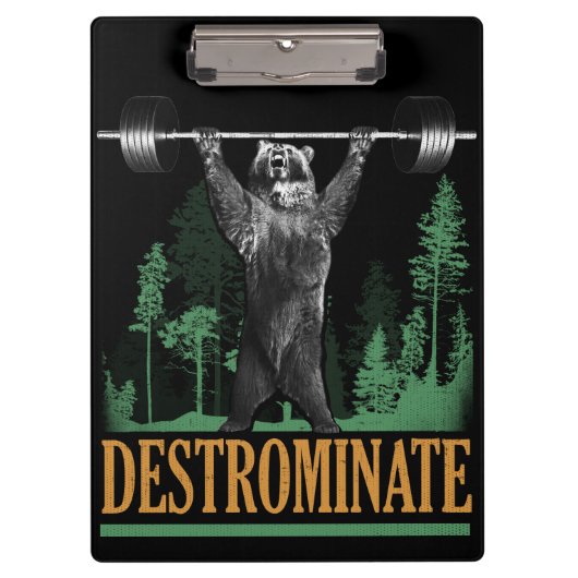 Destrominate - Beer - Funny Workout Inspirerend Klembord (Voorkant)