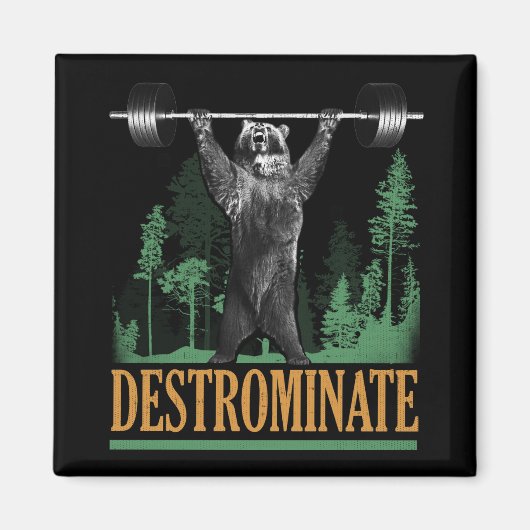 Destrominate - Beer - Funny Workout Inspirerend Magneet (Voorkant)