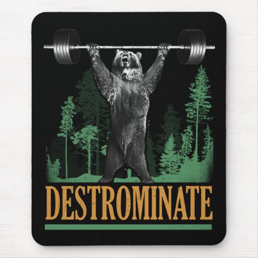Destrominate - Beer - Funny Workout Inspirerend Muismat (Voorkant)