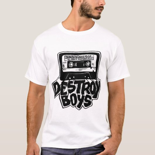 Destroy Boys Cassette Punk, Garage Rock Destroy Bo T-shirt (Voorkant)