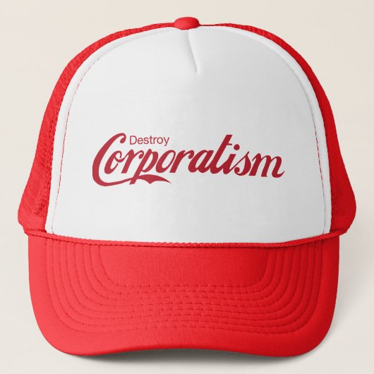 Destroy Corporatism Trucker Hat Trucker Pet (Voorkant)