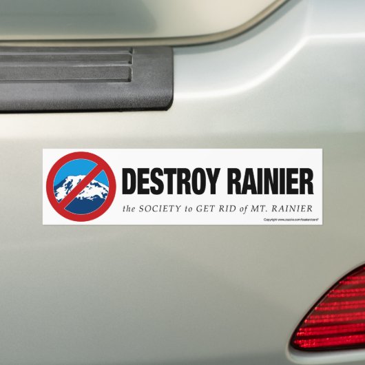 Destroy Rainier Bumpersticker (Op auto)