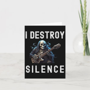 Destroy Silence Ghost Guitar Funny Guitar Kaart