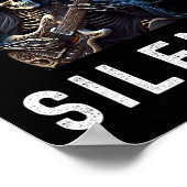 Destroy Silence Ghost Guitar Funny Guitar Poster (Hoek)