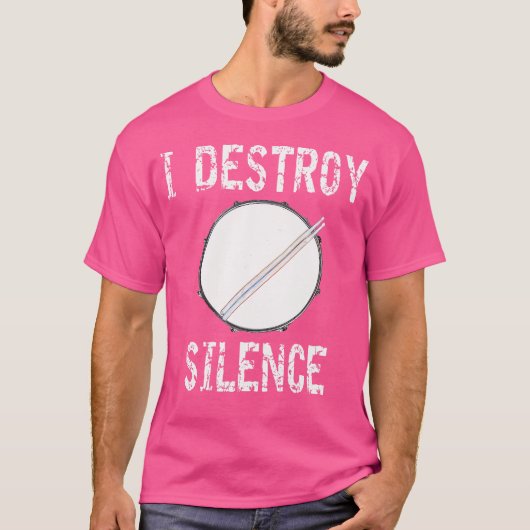 Destroy Silence Musical Instruments Drums Destroyi T-shirt (Voorkant)