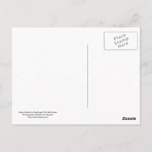 Destroyed City Briefkaart (Achterkant)