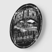 Destroyer Black Grote klok met acrylwand (Hoek)