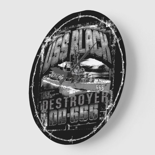Destroyer Black Grote klok met acrylwand (Hoek)