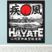 Destroyer Hayate Canvas Afdruk (Insitu (Houten vloer))
