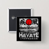 Destroyer Hayate Vierkante Button 5,1 Cm (Voorkant /achterkant)