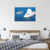 DESTROYER MET GIDDELDE MISSIE - DDG-1000 24x36 Canvas Afdruk (Insitu (Slaapkamer))