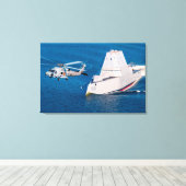 DESTROYER MET GIDDELDE MISSIE - DDG-1000 24x36 Canvas Afdruk (Insitu (Houten vloer))