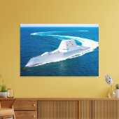DESTROYER MET GIDDELDE MISSIE - DDG-1000 24x36 Canvas Afdruk (Insitu (Woonkamer))