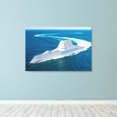 DESTROYER MET GIDDELDE MISSIE - DDG-1000 24x36 Canvas Afdruk (Insitu (Houten vloer))